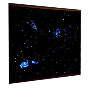 Настенный ковер «Звездное небо» 1500x1500 | Приборы со светодиодами и оптическим волокном